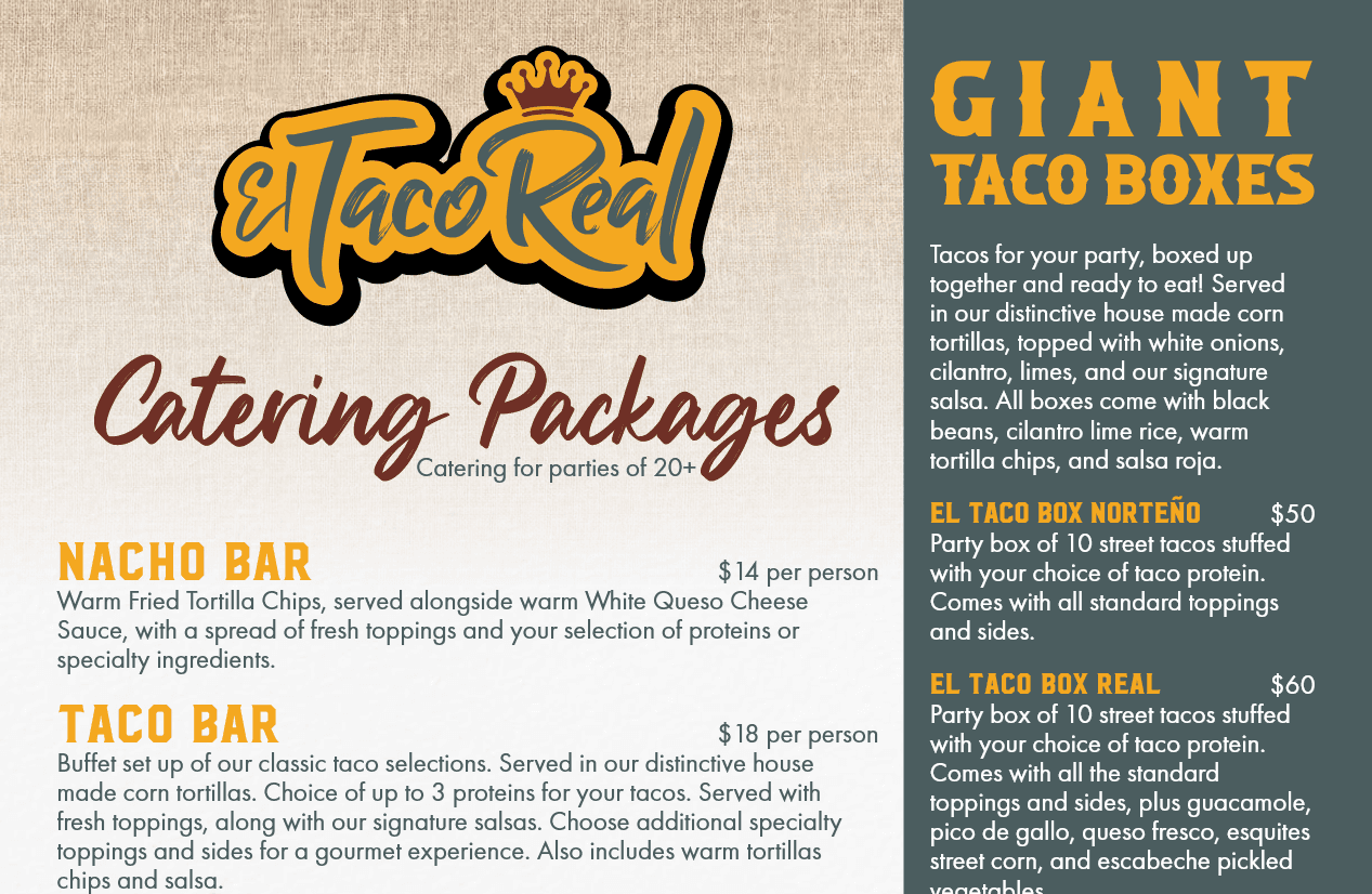 Catering Menu