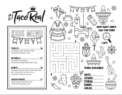 Kids Menu